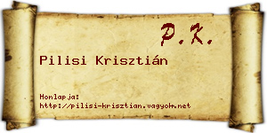Pilisi Krisztián névjegykártya
