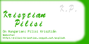 krisztian pilisi business card